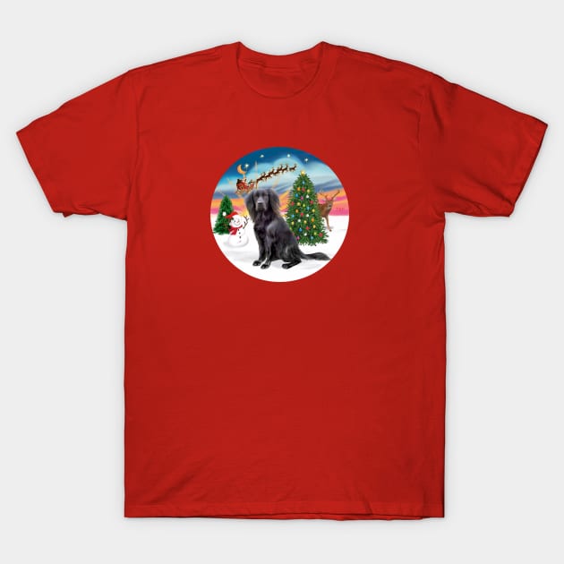 Santa' Takes Off Featuring a Flat Coated Retriever T-Shirt by Dogs Galore and More
